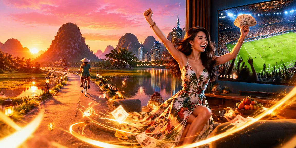 Cảnh người dùng xem thưởng hoàn tiền và giao dịch tài chính tại Ninh Bình