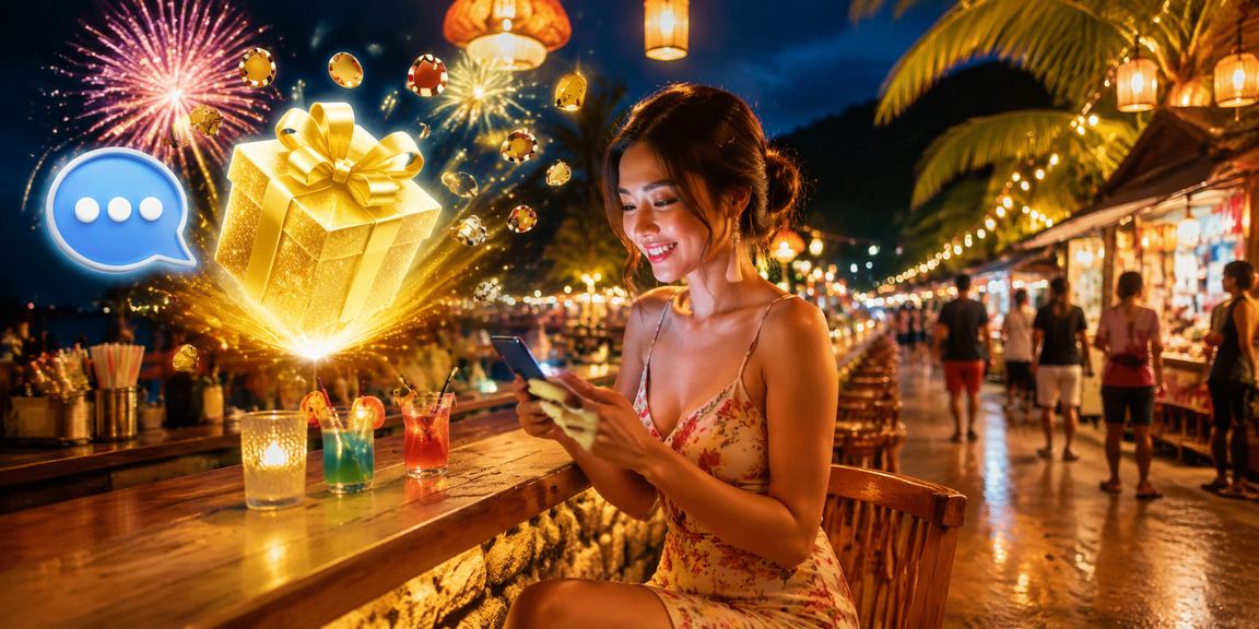 Người dùng giao dịch tài chính trên di động tại chợ đêm Phú Quốc